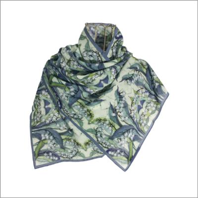 Lily of the Valley Silk Scarf